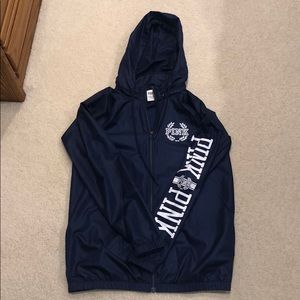 VS PINK Hooded Full Zip Windbreaker